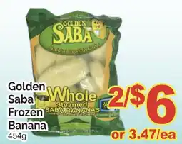 T&T Supermarket GOLDEN SABA FROZEN BANANA, 454G offer