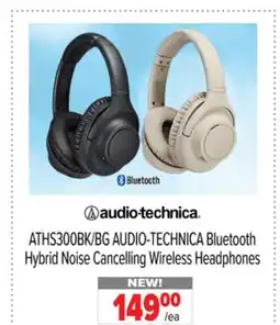 2001 Audio Video ATHS300BK AUDIO-TECHNICA Bluetooth Hybrid Noise Cancelling Wireless Headphones offer