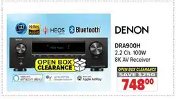 2001 Audio Video DRA900H Denon 2.2 Ch. 100W 8K AV Receiver offer
