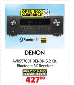 2001 Audio Video AVRS570BT DENON 5.2 Ch. Bluetooth 8K Receiver offer