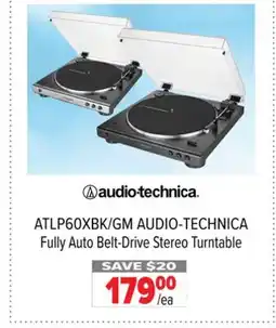 2001 Audio Video ATLP60XBK AUDIO-TECHNICA Fully Auto Belt-Drive Stereo Turntable offer