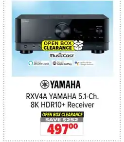 2001 Audio Video RXV4A YAMAHA 5.1-Ch. 8K HDR10 + Receiver offer