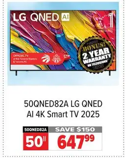 2001 Audio Video 50QNED82A 50 LG QNED AI 4K Smart TV 2025 50 offer