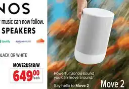 2001 Audio Video MOVE2US1B/W PORTABLE SPEAKERS offer