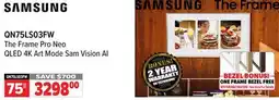 2001 Audio Video QN75LS03FW 75 Samsung The Frame Pro Neo QLED 4K Art Mode Sam Vision AI offer