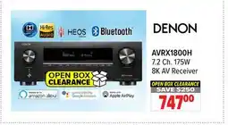 2001 Audio Video AVRX1800H DENON 7.2 Ch. 8K AV Receiver offer