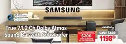 2001 Audio Video HWQ900F True 7.1.2 Ch Dolby Atmos Sound Bar with Subwoofer offer