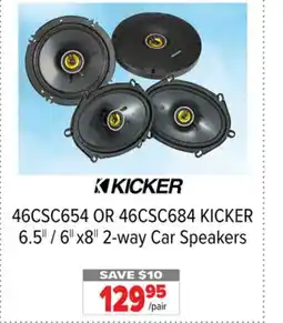 2001 Audio Video 46CSC654 OR 46CSC684 KICKER 6.5 / 6 x8 2-way Car Speakers offer