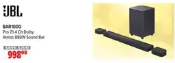 2001 Audio Video BAR1000 JBL Pro 7.1.4 Ch Dolby Atmos 880W Sound Bar offer