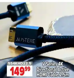 2001 Audio Video 5S4KHD22.5 V Series 4K Directional Active HDMI Cable 2.5m offer