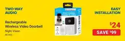 Visions Electronics Rechargeable Wireless Video Doorbell offer