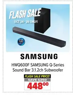 2001 Audio Video HWQ600F SAMSUNG Q-Series Sound Bar 3.1. 2ch Subwoofer FLASH offer