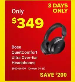 Visions Electronics Bose QuietComfort Ultra Over-Ear Headphones offer
