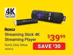 Visions Electronics Roku Streaming Stick 4K Streaming Player offer