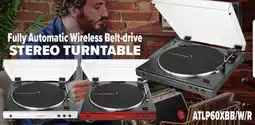 2001 Audio Video ATLP60XBB/W/R Audio-technica Fully Automatic Wireless Belt-drive, STEREO TURNTABLE offer
