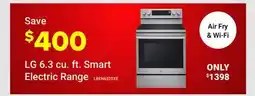 Visions Electronics LG 6.3 cu. ft. Smart Electric Range offer
