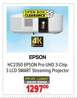2001 Audio Video HC2350 EPSON Pro-UHD 3-Chip 3 LCD SMART Streaming Projector offer