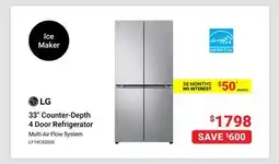Visions Electronics 33 Counter-Depth 4 Door Refrigerator offer