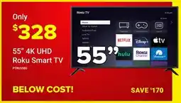 Visions Electronics 55 4K UHD Roku Smart TV offer