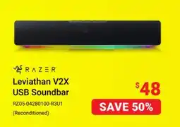 Visions Electronics Razer Leviathan V2X USB Soundbar offer