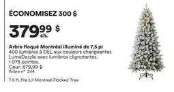 Michaels Arbre floqué Montréal illuminé de 7,5 pi offer