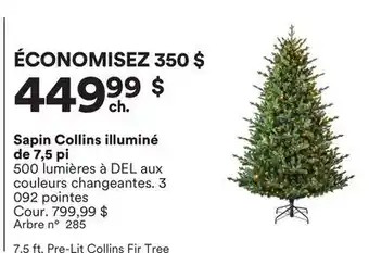 Michaels Sapin Collins illuminé de 7,5 pi offer