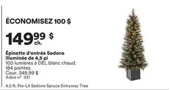 Michaels Épinette d'entrée Sedona illuminée de 4,5 pi offer