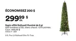 Michaels Sapin effilé Rothwell illuminé de 9 pi offer