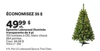 Michaels Épinette Lakewood illuminée transparente de 4 pi offer