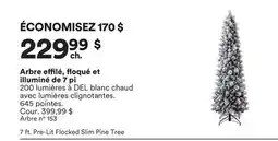 Michaels Arbre effilé, floqué et illuminé de 7 pi offer