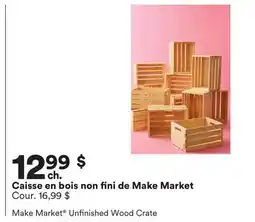 Michaels Caisse en bois non fini de Make Market offer