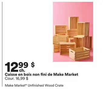 Michaels Caisse en bois non fini de Make Market offer
