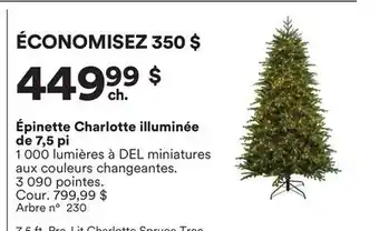 Michaels Épinette Charlotte illuminée de 7,5 pi offer