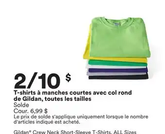Michaels T-shirts à manches courtes avec col rond de Gildan, toutes les tailles offer