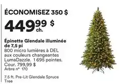 Michaels Épinette Glendale illuminée de 7,5 pi offer