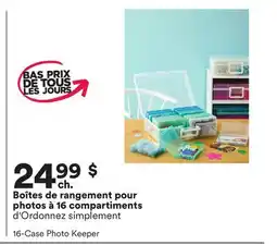 Michaels Boîtes de rangement pour photos à 16 compartiments d'Ordonnez simplement offer