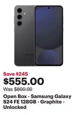 Best Buy Open Box - Samsung Galaxy S24 FE 128GB - Graphite - Unlocked offer