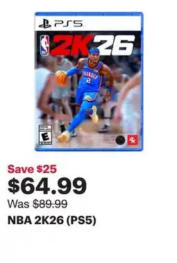 Best Buy NBA 2K26 (PS5) offer