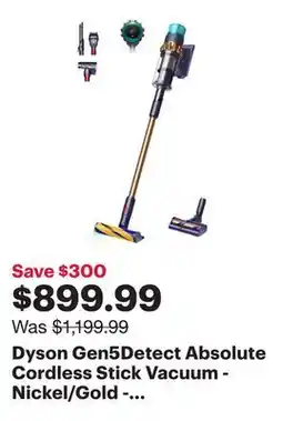 Best Buy Dyson Gen5Detect Absolute Cordless Stick Vacuum - Nickel/Gold - Exclusive Retail Partner offer