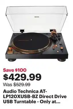 Best Buy Audio Technica AT-LP120XUSB-BZ Direct Drive USB Turntable - Only at Best Buy offer
