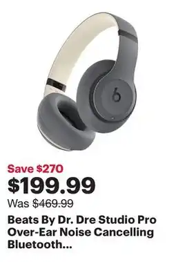 Best Buy Beats By Dr. Dre Studio Pro Over-Ear Noise Cancelling Bluetooth Headphones - Grey - Only at Best Buy offer