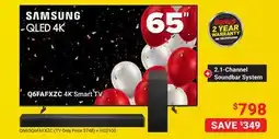 Visions Electronics Samsung 65 4K Smart TV 2.1-Channel Soundbar System offer