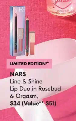 Shoppers Drug Mart NARS Line & Shine Lip Duo in Rosebud & Orgasm offer