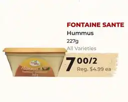 Marche Leo's FONTAINE SANTE Hummus offer