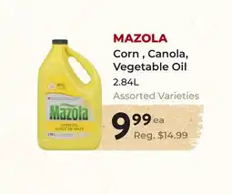 Marche Leo's MAZOLA Corn, Canola, Vegetable Oil offer