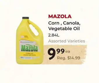 Marche Leo's MAZOLA Corn, Canola, Vegetable Oil offer