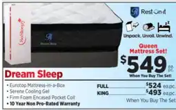 Surplus Furniture Dream Sleep Eurotop Queen Mattress Set offer