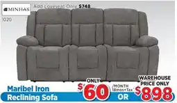 Surplus Furniture Maribel Iron Reclining Sofa offer