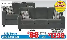Surplus Furniture Lilly Surge Anchor Sofa/Loveseat Set offer
