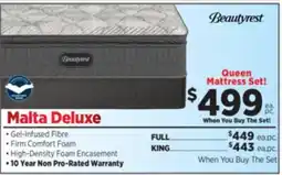Surplus Furniture Malta Deluxe Queen Mattress Set offer